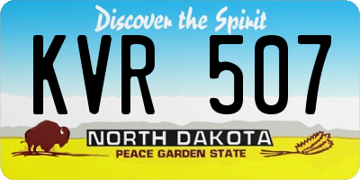 ND license plate KVR507