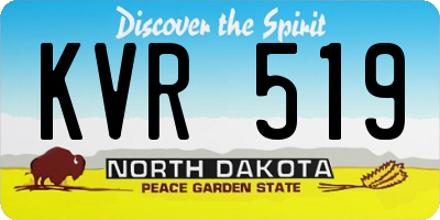 ND license plate KVR519