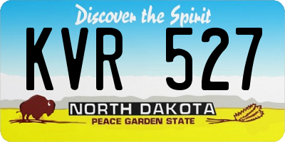 ND license plate KVR527