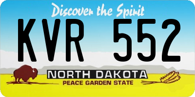 ND license plate KVR552