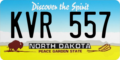 ND license plate KVR557