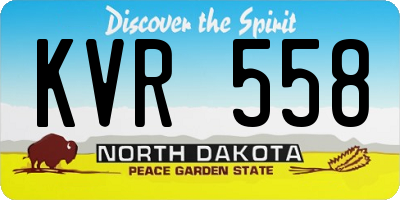 ND license plate KVR558