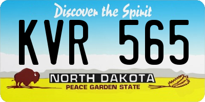 ND license plate KVR565