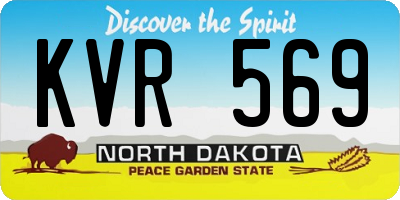 ND license plate KVR569