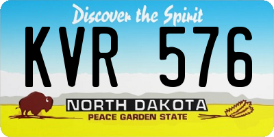 ND license plate KVR576