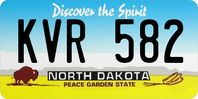 ND license plate KVR582