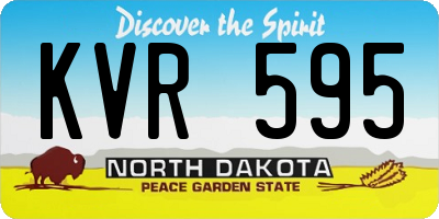 ND license plate KVR595
