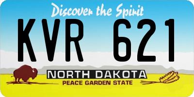 ND license plate KVR621