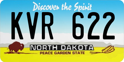 ND license plate KVR622