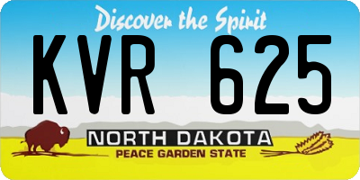 ND license plate KVR625
