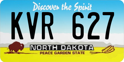 ND license plate KVR627