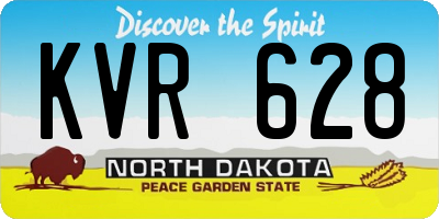 ND license plate KVR628