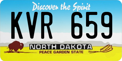 ND license plate KVR659