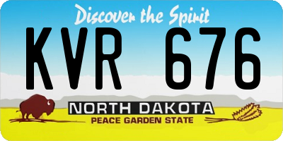 ND license plate KVR676