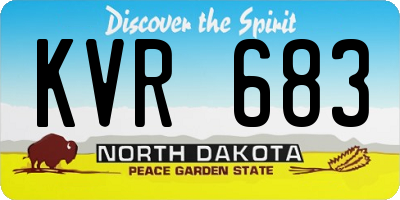ND license plate KVR683