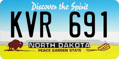 ND license plate KVR691