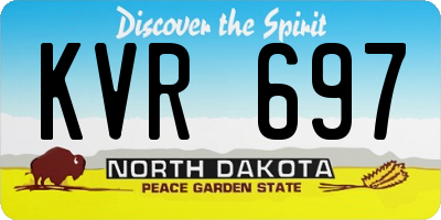 ND license plate KVR697