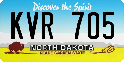 ND license plate KVR705