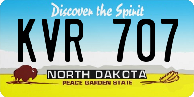 ND license plate KVR707