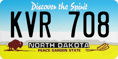 ND license plate KVR708
