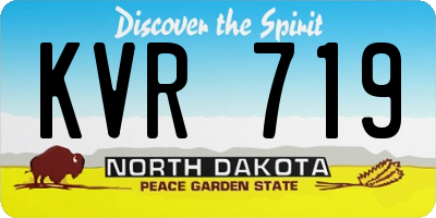 ND license plate KVR719