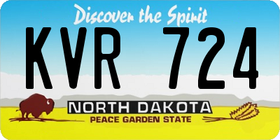 ND license plate KVR724