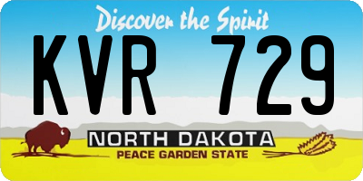 ND license plate KVR729