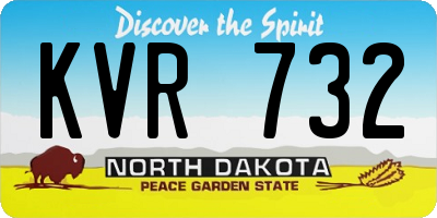 ND license plate KVR732
