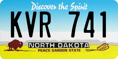 ND license plate KVR741