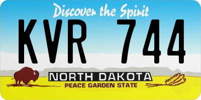 ND license plate KVR744
