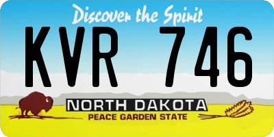 ND license plate KVR746