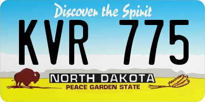 ND license plate KVR775