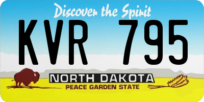 ND license plate KVR795