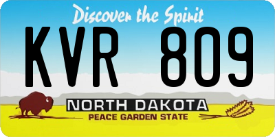 ND license plate KVR809