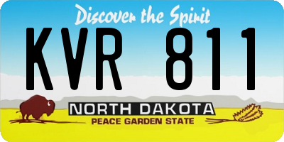 ND license plate KVR811