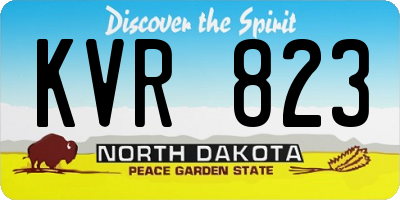 ND license plate KVR823