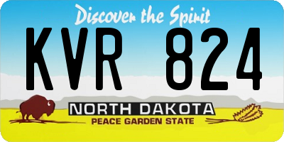 ND license plate KVR824