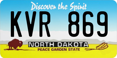 ND license plate KVR869