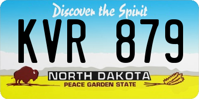 ND license plate KVR879