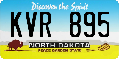ND license plate KVR895
