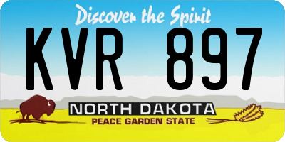 ND license plate KVR897