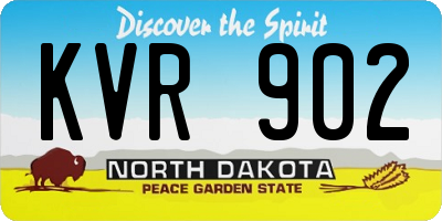 ND license plate KVR902