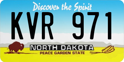 ND license plate KVR971