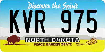 ND license plate KVR975