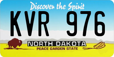 ND license plate KVR976