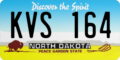 ND license plate KVS164