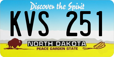 ND license plate KVS251