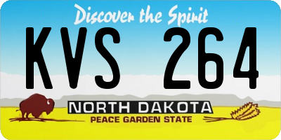 ND license plate KVS264