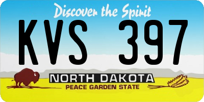 ND license plate KVS397