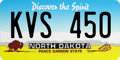 ND license plate KVS450
